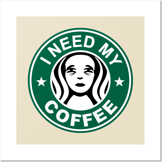 I Need My Coffee Wall Art by jeffmcdowalldesign